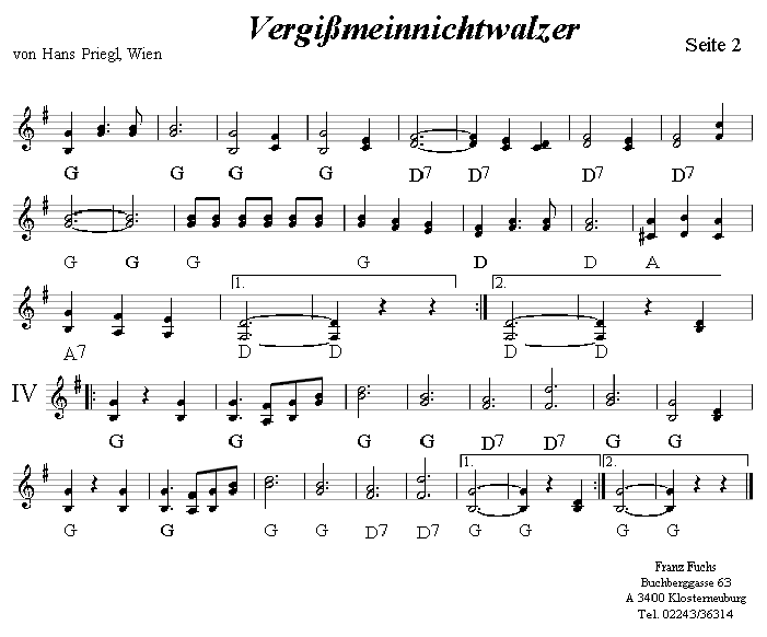 Vergissmeinnichtwalzer von Hans Priegl - 2