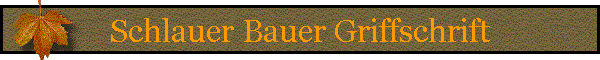 Schlauer Bauer Griffschrift